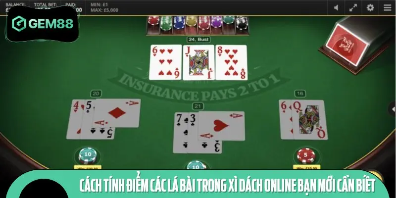 Cách tính điểm các quân bài được sử dụng trong game Xì dách